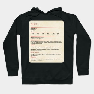 D&D Aunt Statblock Hoodie